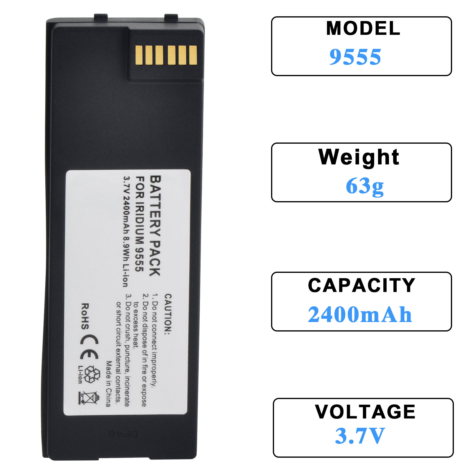 Phone Battery Replacement - Batería para Teléfono Satelital BAT2081, Batería