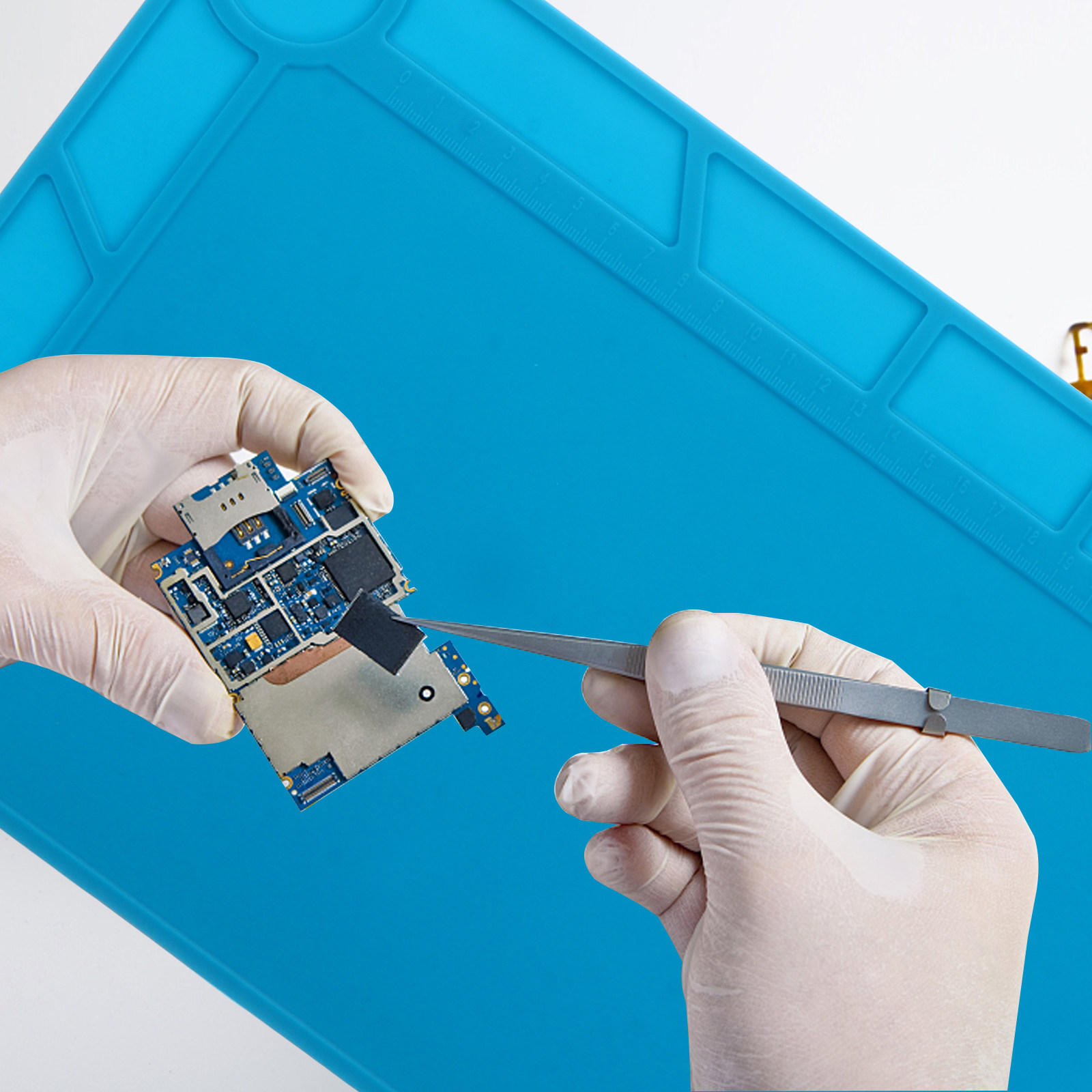Alfombrilla de trabajo de sili - Electronics Repairing reseña y precio